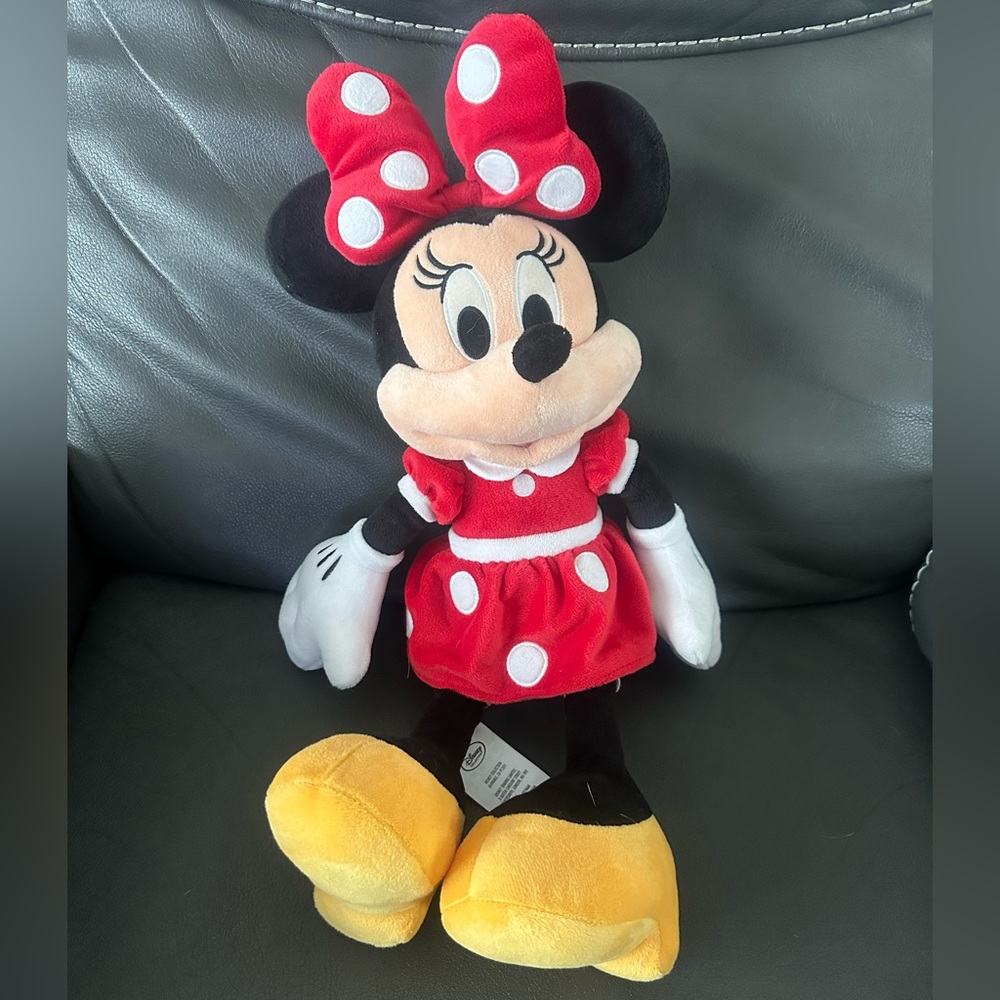 Disney Minnie Mouse Plush with Red and Yellow Accents